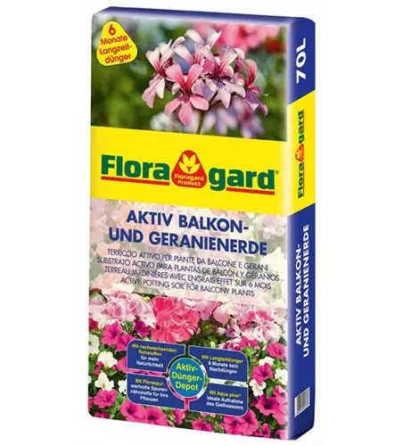 Floragard Aktiv Balkon- und Geranienerde 70l
